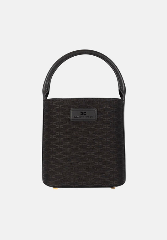 ELISABETTA FRANCHI Borsa Piccola Secchiello in tessuto BS02A66E2 Nero