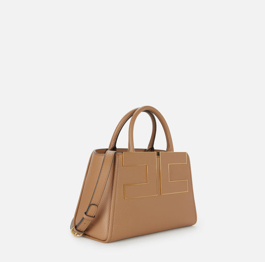 ELISABETTA FRANCHI Borsa Tote con logo BS06A66E2 Daino
