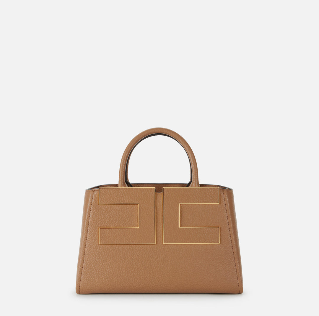 ELISABETTA FRANCHI Borsa Tote con logo BS06A66E2 Daino