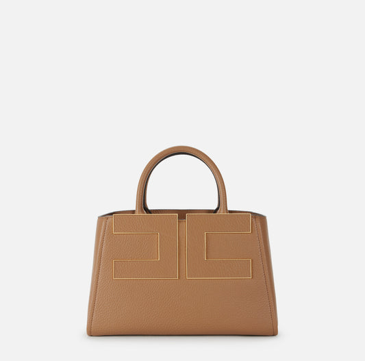 ELISABETTA FRANCHI Borsa Tote con logo BS06A66E2 Daino