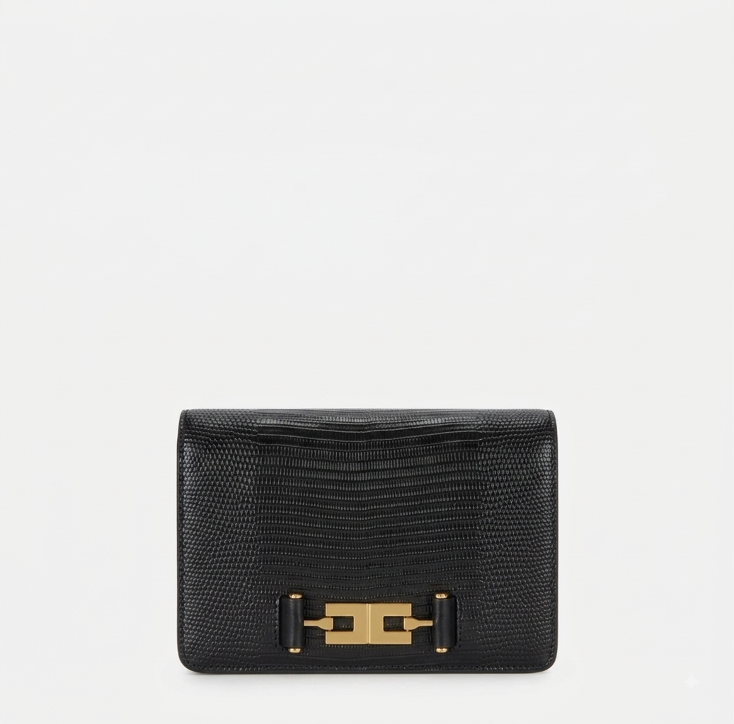 ELISABETTA FRANCHI Borsa Tracolla con catena groumette BS09A66E2 Nero