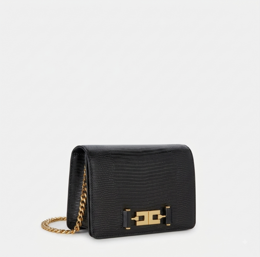 ELISABETTA FRANCHI Borsa Tracolla con catena groumette BS09A66E2 Nero