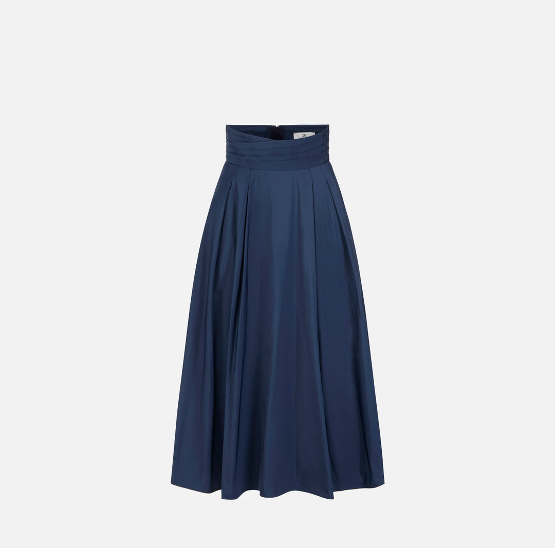 ELISABETTA FRANCHI Gonna in vela taffettà GO22767E2 Blu Notte