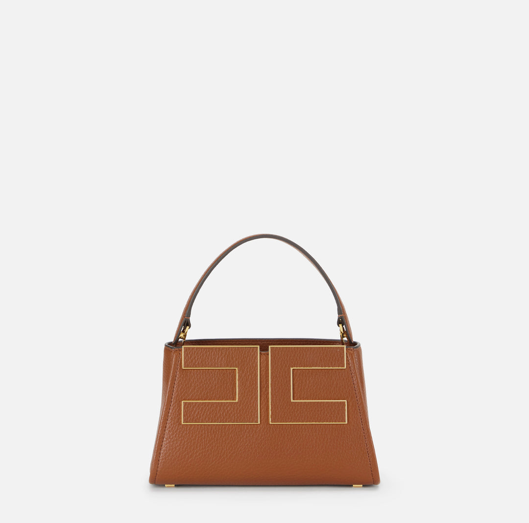 ELISABETTA FRANCHI Borsa a mano con logo BS07A66E2 Sigaro