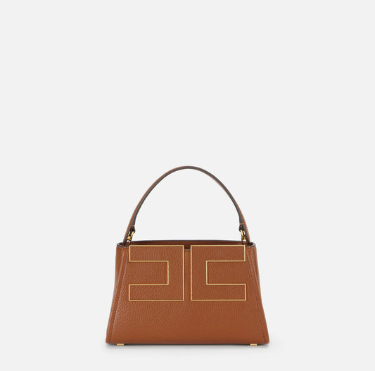 ELISABETTA FRANCHI Borsa a mano con logo BS07A66E2 Sigaro