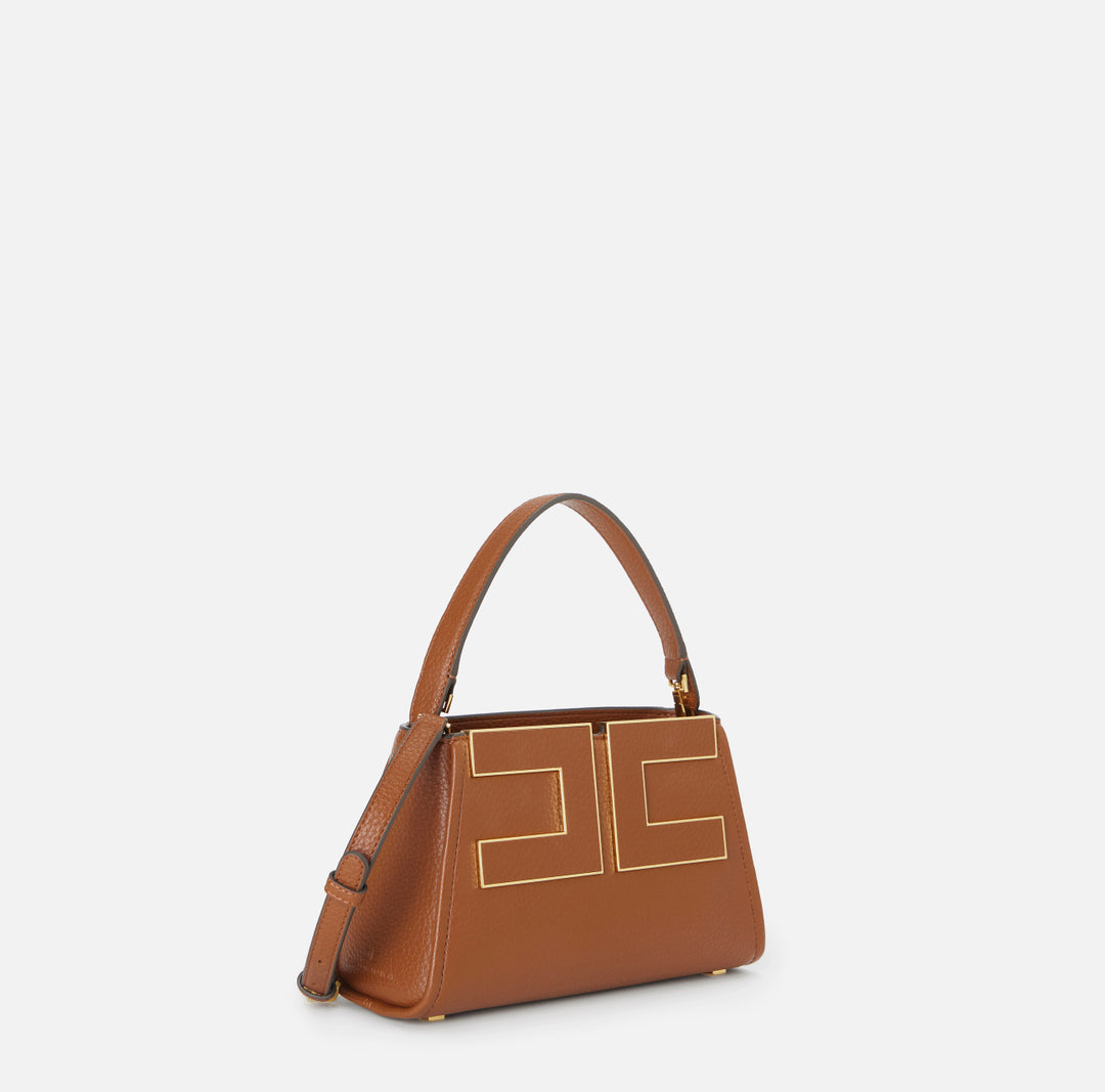 ELISABETTA FRANCHI Borsa a mano con logo BS07A66E2 Sigaro