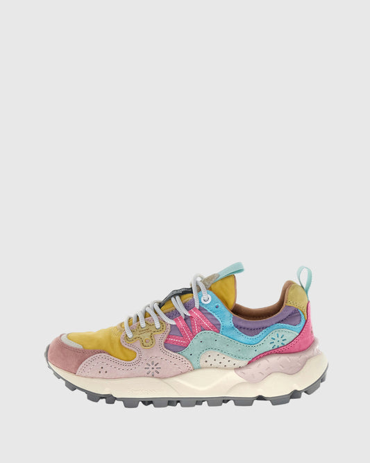 FLOWER MOUNTAIN Sneakers Donna YAMANO 3 WOMAN Suede Nylon Pink Ocher Light Pink