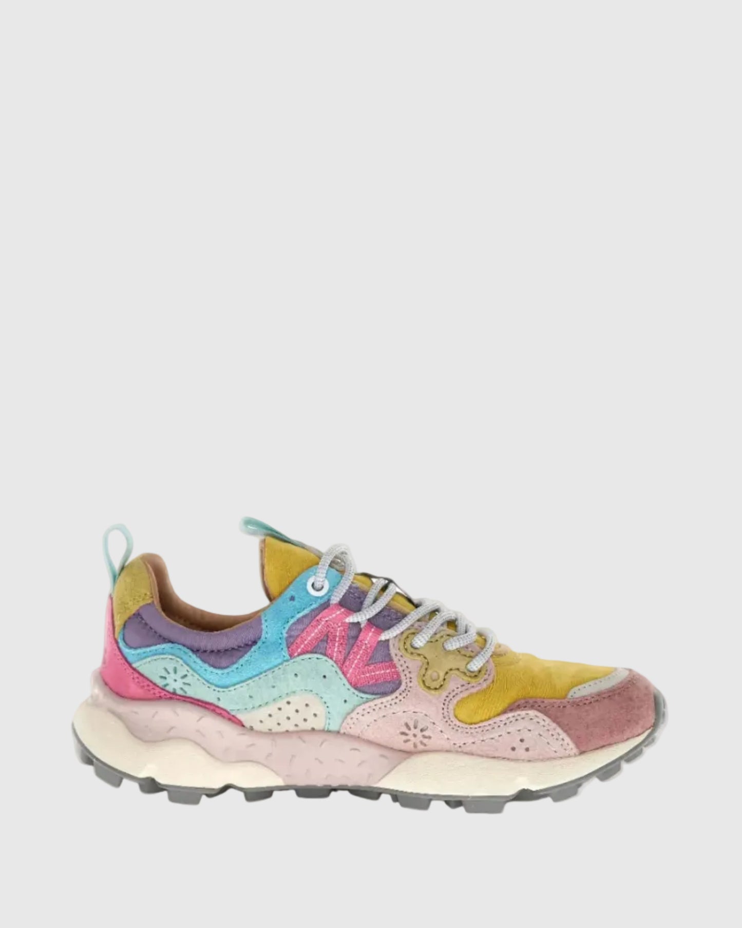 FLOWER MOUNTAIN Sneakers Donna YAMANO 3 WOMAN Suede Nylon Pink Ocher Light Pink