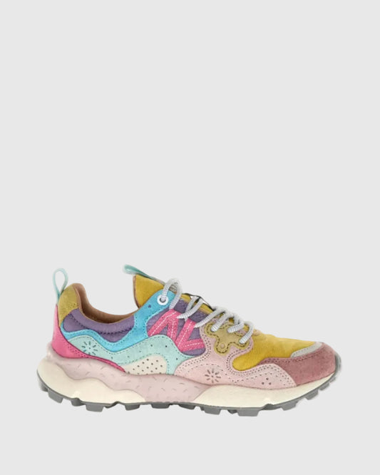 FLOWER MOUNTAIN Sneakers Donna YAMANO 3 WOMAN Suede Nylon Pink Ocher Light Pink