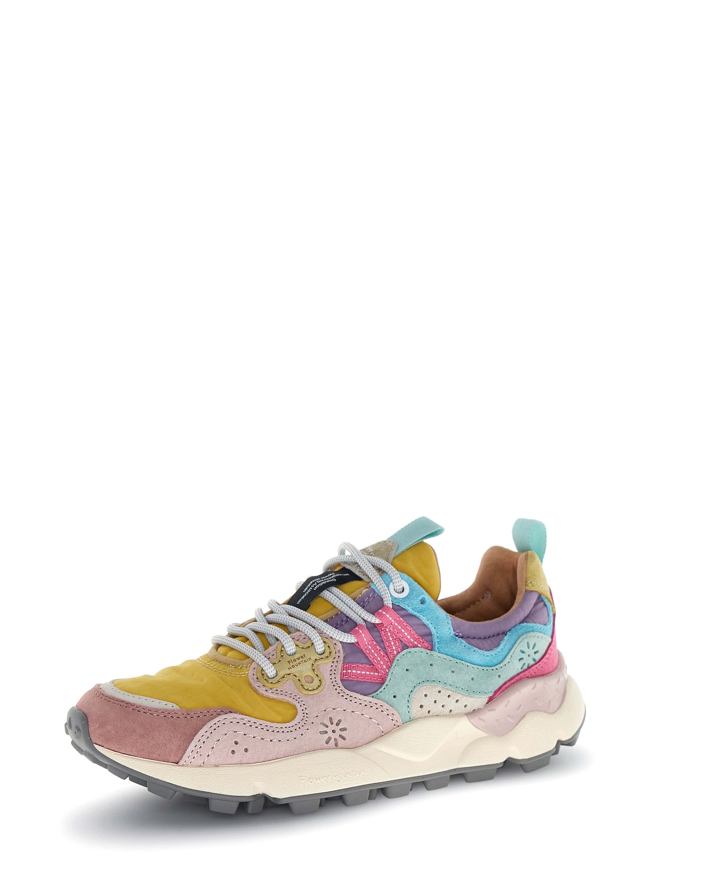 FLOWER MOUNTAIN Sneakers Donna YAMANO 3 WOMAN Suede Nylon Pink Ocher Light Pink