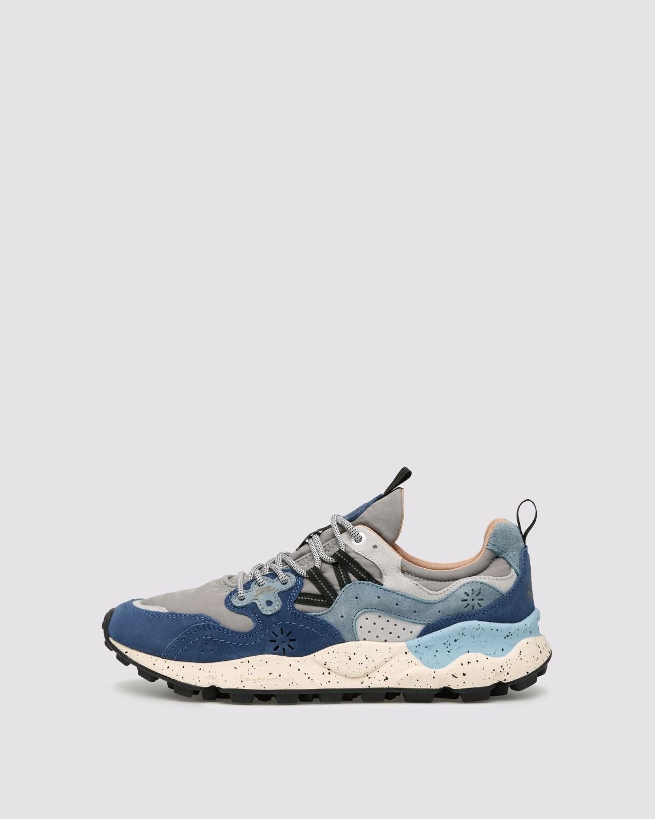 FLOWER MOUNTAIN Sneakers Uomo YAMANO 3 MAN SUEDE/NYLON  Col. LIGHT BLUE DEEP PETROL STONE