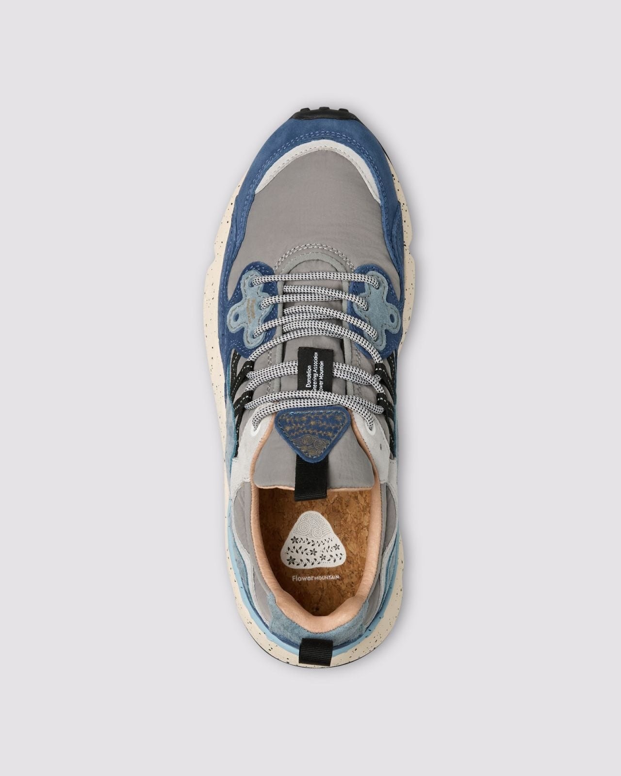 FLOWER MOUNTAIN Sneakers Uomo YAMANO 3 MAN SUEDE/NYLON  Col. LIGHT BLUE DEEP PETROL STONE