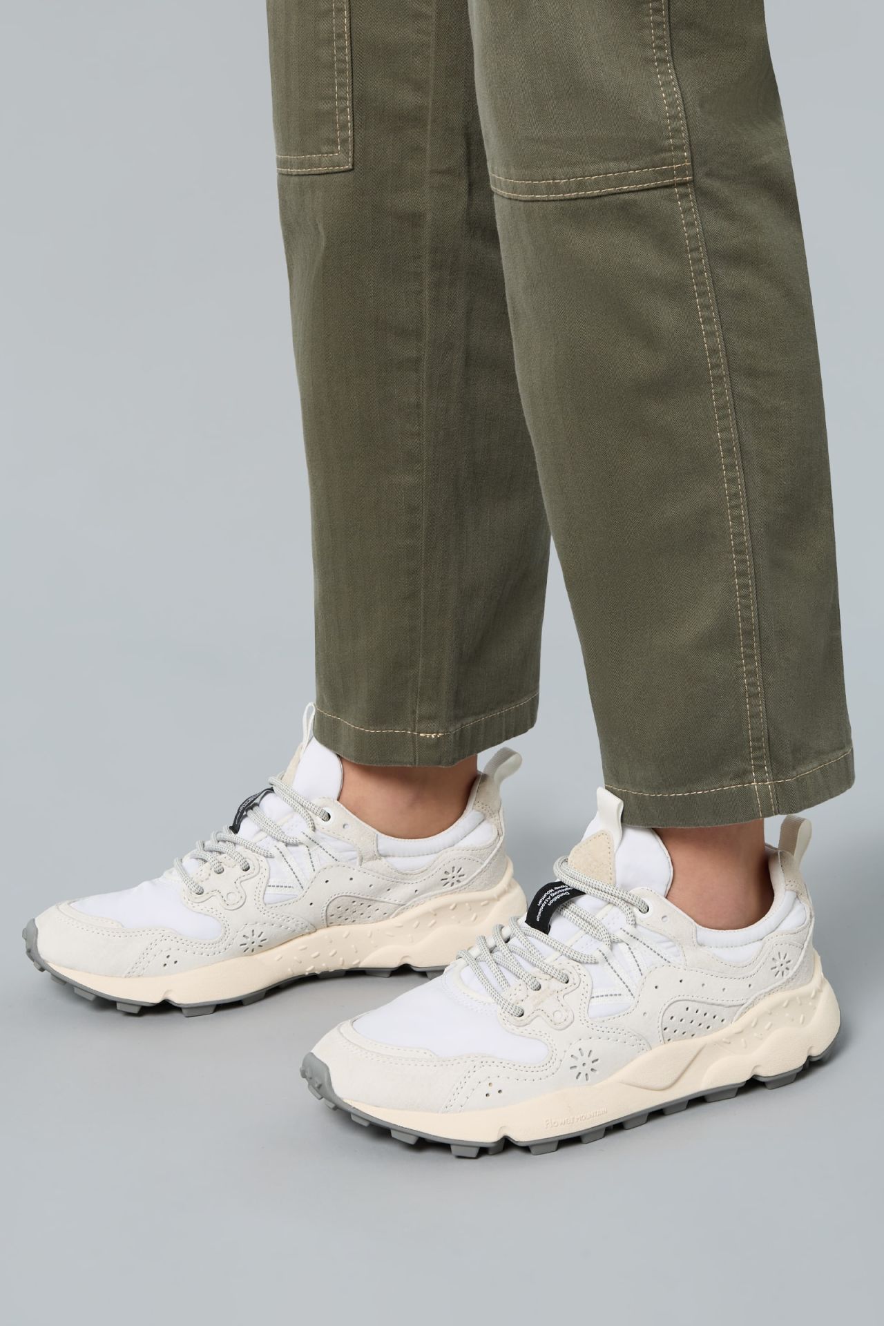 FLOWER MOUNTAIN Sneakers Donna YAMANO 3 UNI Suede Nylon White Off White