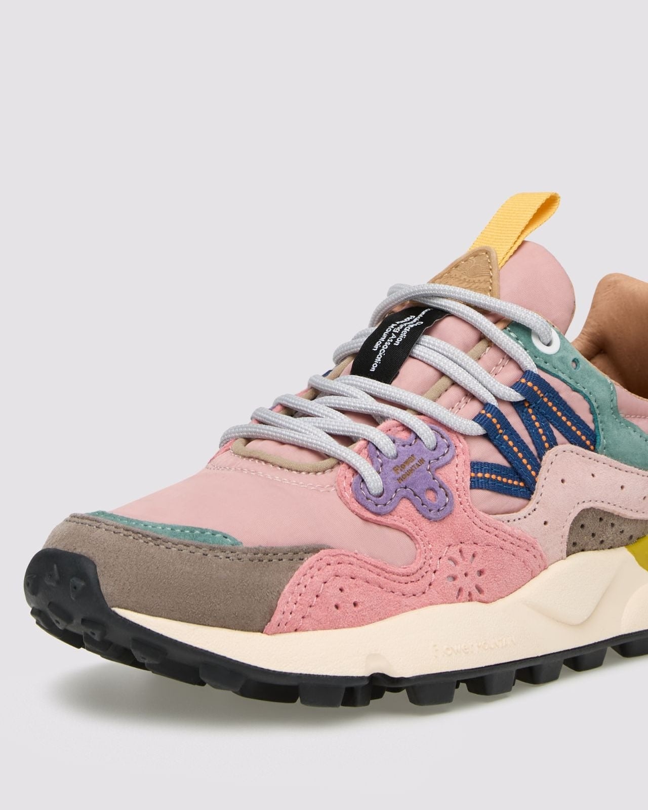 FLOWER MOUNTAIN Sneakers Donna YAMANO 3 WOMAN Suede Nylon Grey Cipria Light Pink