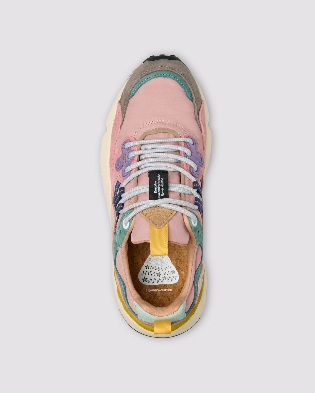 FLOWER MOUNTAIN Sneakers Donna YAMANO 3 WOMAN Suede Nylon Grey Cipria Light Pink