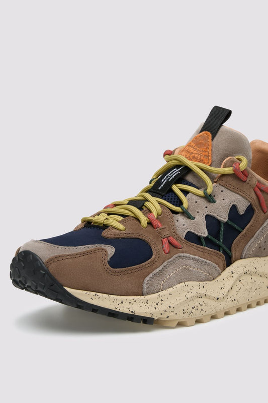 FLOWER MOUNTAIN Sneakers Uomo YAMABUSHI MAN SUEDE/NYLON  Col. BROWN BLACK MUD