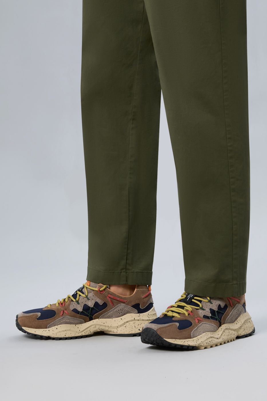FLOWER MOUNTAIN Sneakers Uomo YAMABUSHI MAN SUEDE/NYLON  Col. BROWN BLACK MUD