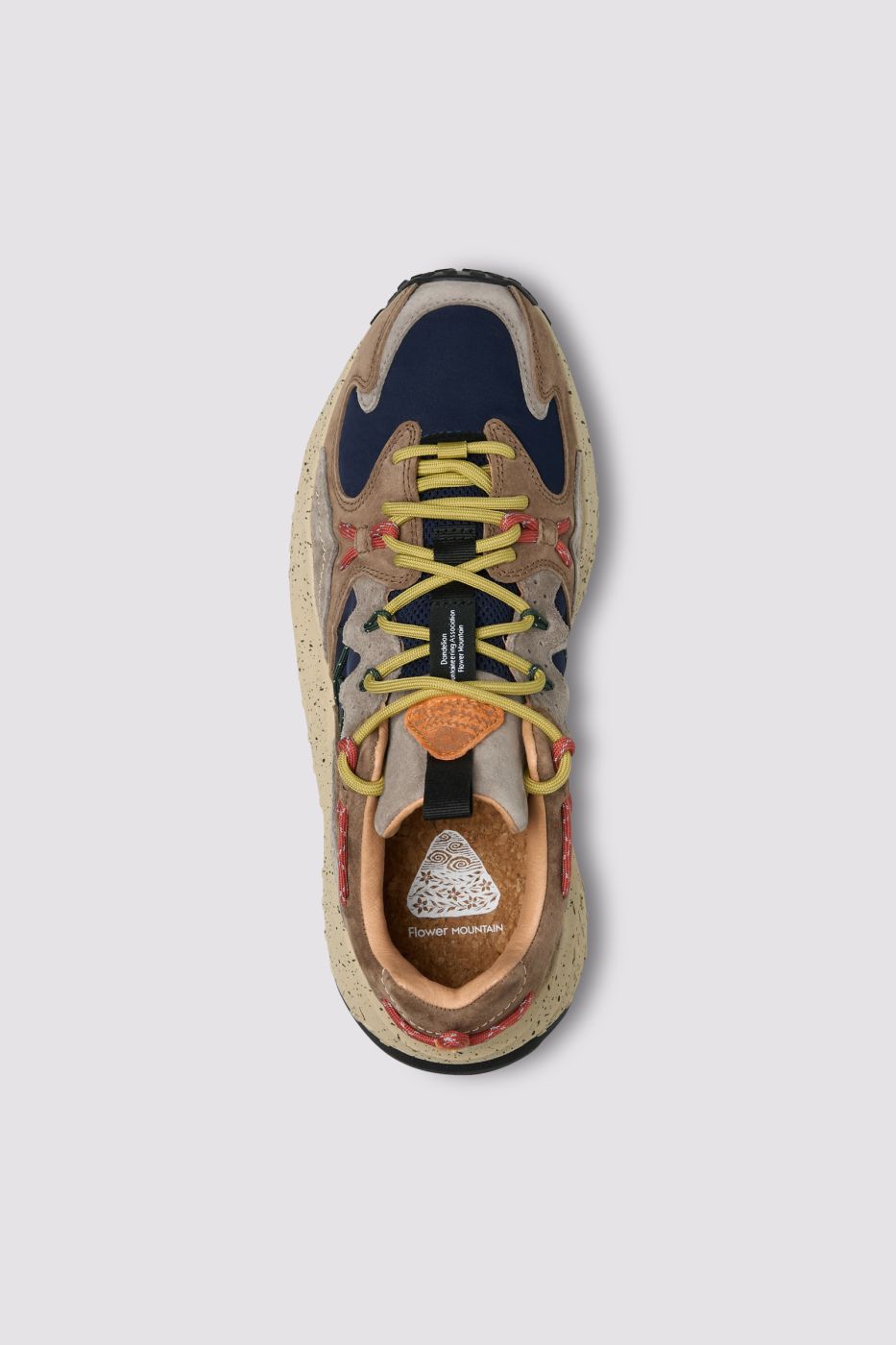 FLOWER MOUNTAIN Sneakers Uomo YAMABUSHI MAN SUEDE/NYLON  Col. BROWN BLACK MUD