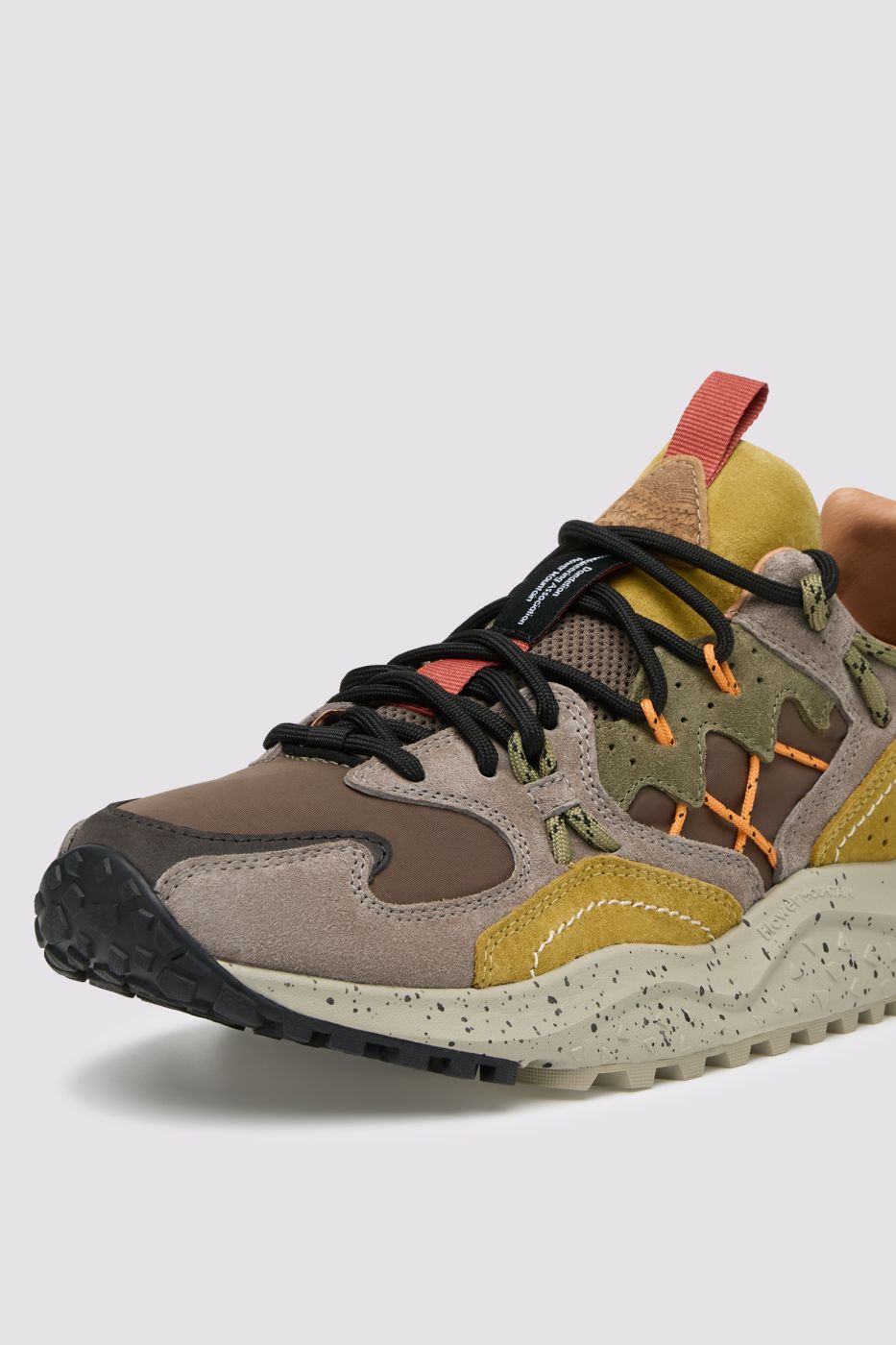 FLOWER MOUNTAIN Sneakers Uomo YAMABUSHI MAN SUEDE/NYLON  Col. MUD DARK BROWN ACID
