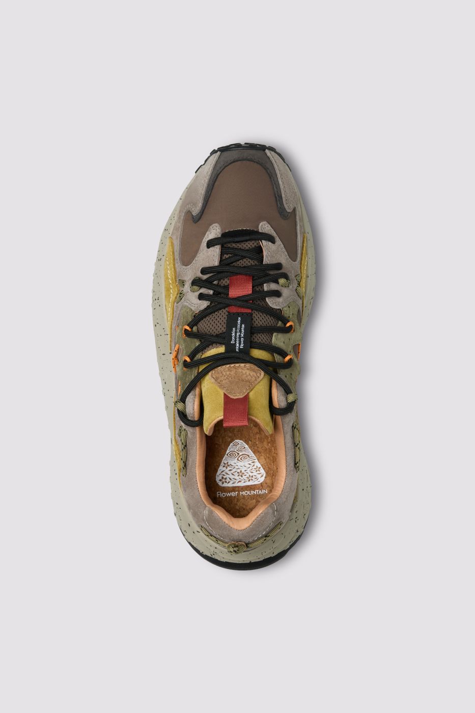 FLOWER MOUNTAIN Sneakers Uomo YAMABUSHI MAN SUEDE/NYLON  Col. MUD DARK BROWN ACID