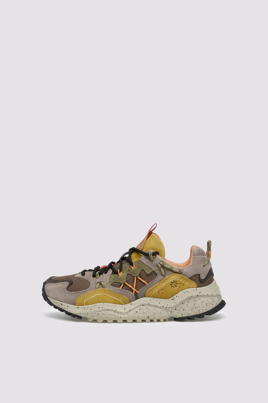 FLOWER MOUNTAIN Sneakers Uomo YAMABUSHI MAN SUEDE/NYLON  Col. MUD DARK BROWN ACID