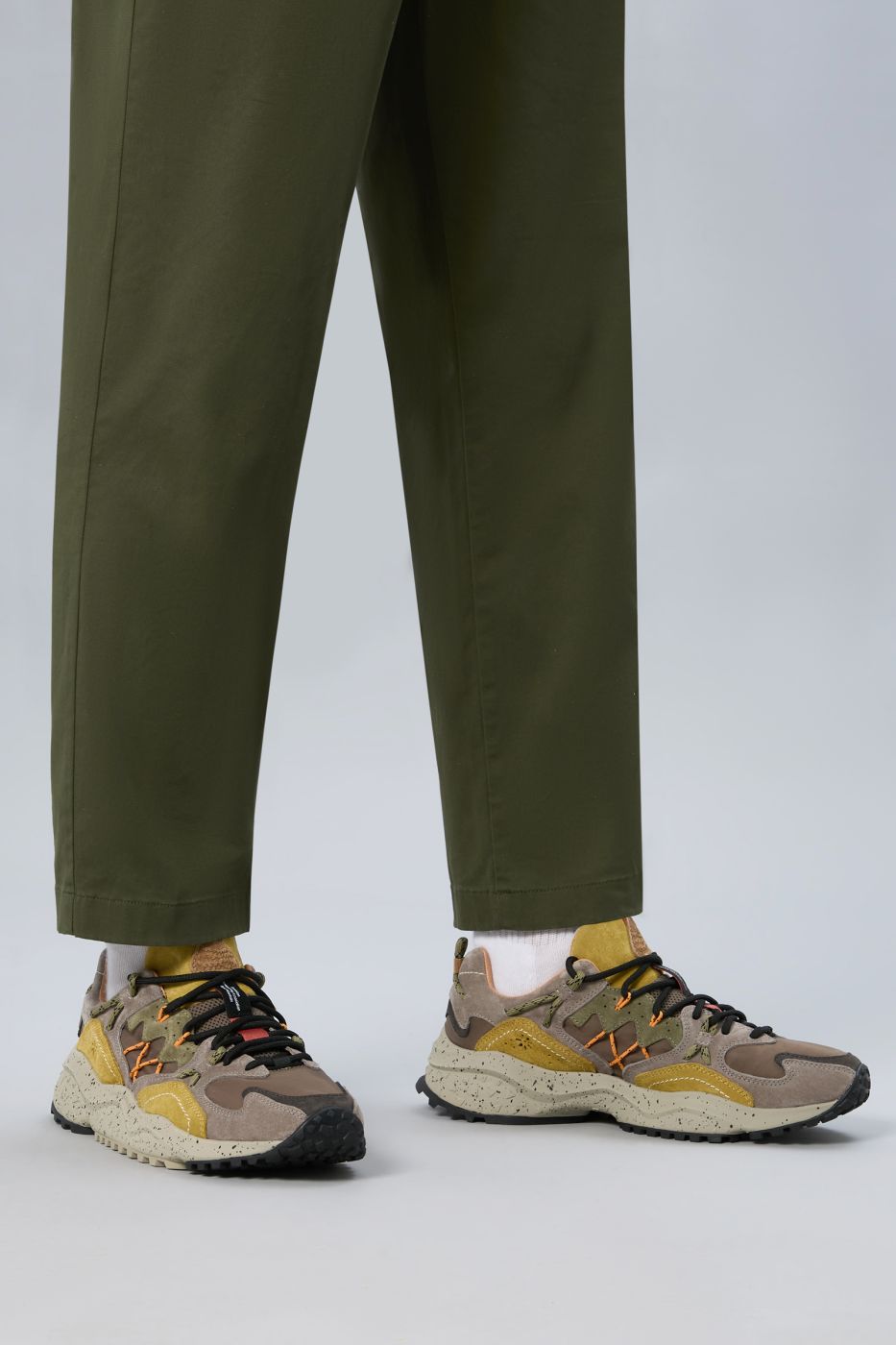 FLOWER MOUNTAIN Sneakers Uomo YAMABUSHI MAN SUEDE/NYLON  Col. MUD DARK BROWN ACID