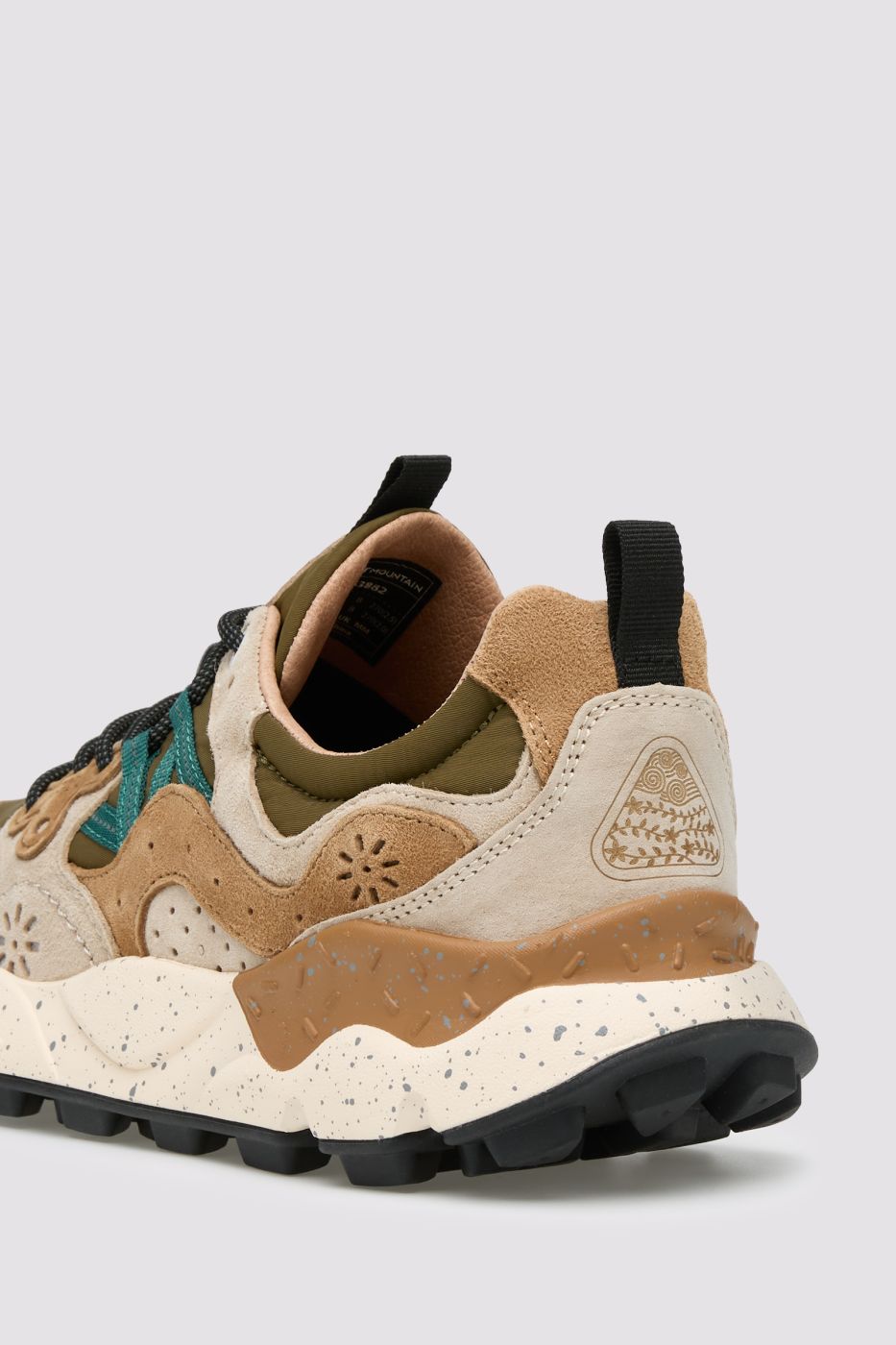 FLOWER MOUNTAIN Sneakers Uomo YAMANO 3 MAN SUEDE/NYLON  Col. CREAM BROWN TAUPE
