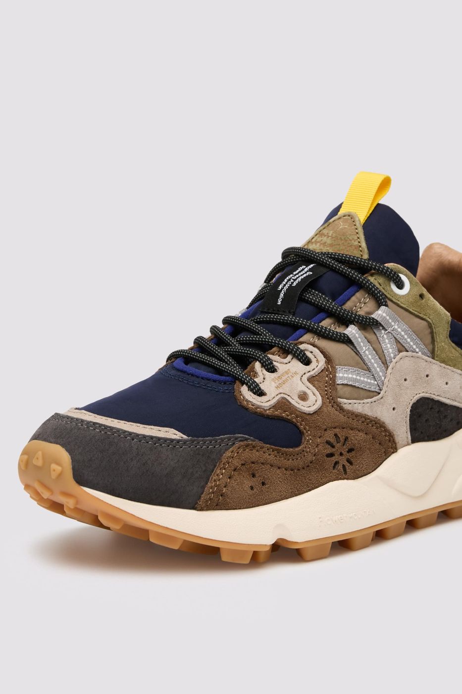FLOWER MOUNTAIN Sneakers Uomo YAMANO 3 MAN SUEDE/NYLON  Col. DARK GREY BROWN