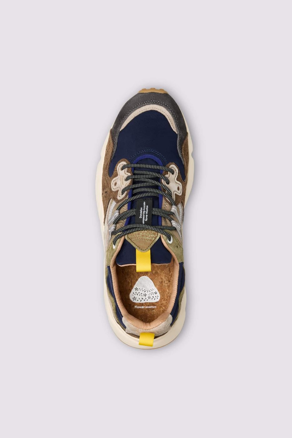 FLOWER MOUNTAIN Sneakers Uomo YAMANO 3 MAN SUEDE/NYLON  Col. DARK GREY BROWN