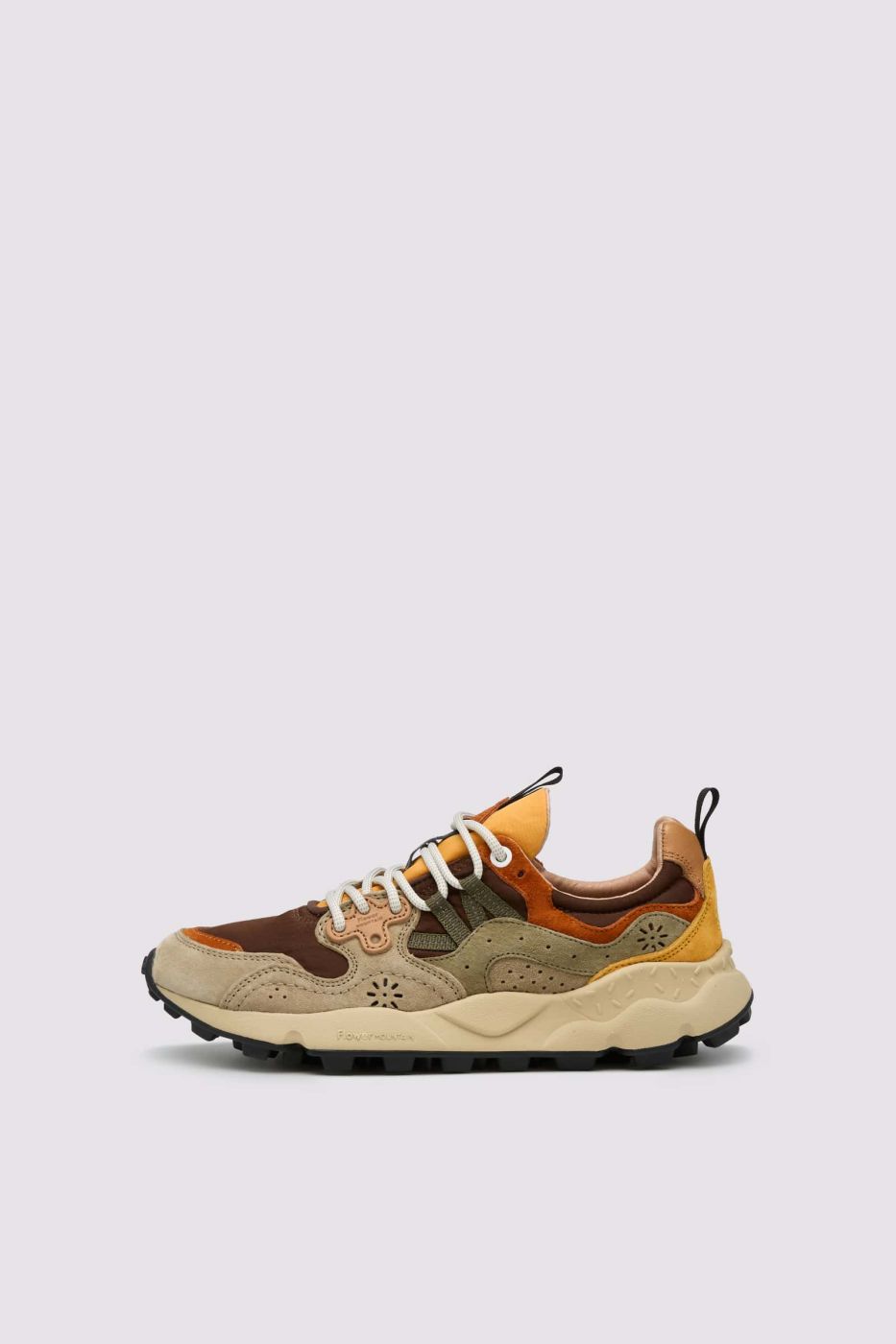 FLOWER MOUNTAIN Sneakers Uomo YAMANO 3 UNI SUEDE/NYLON  Col. TAUPE BROWN