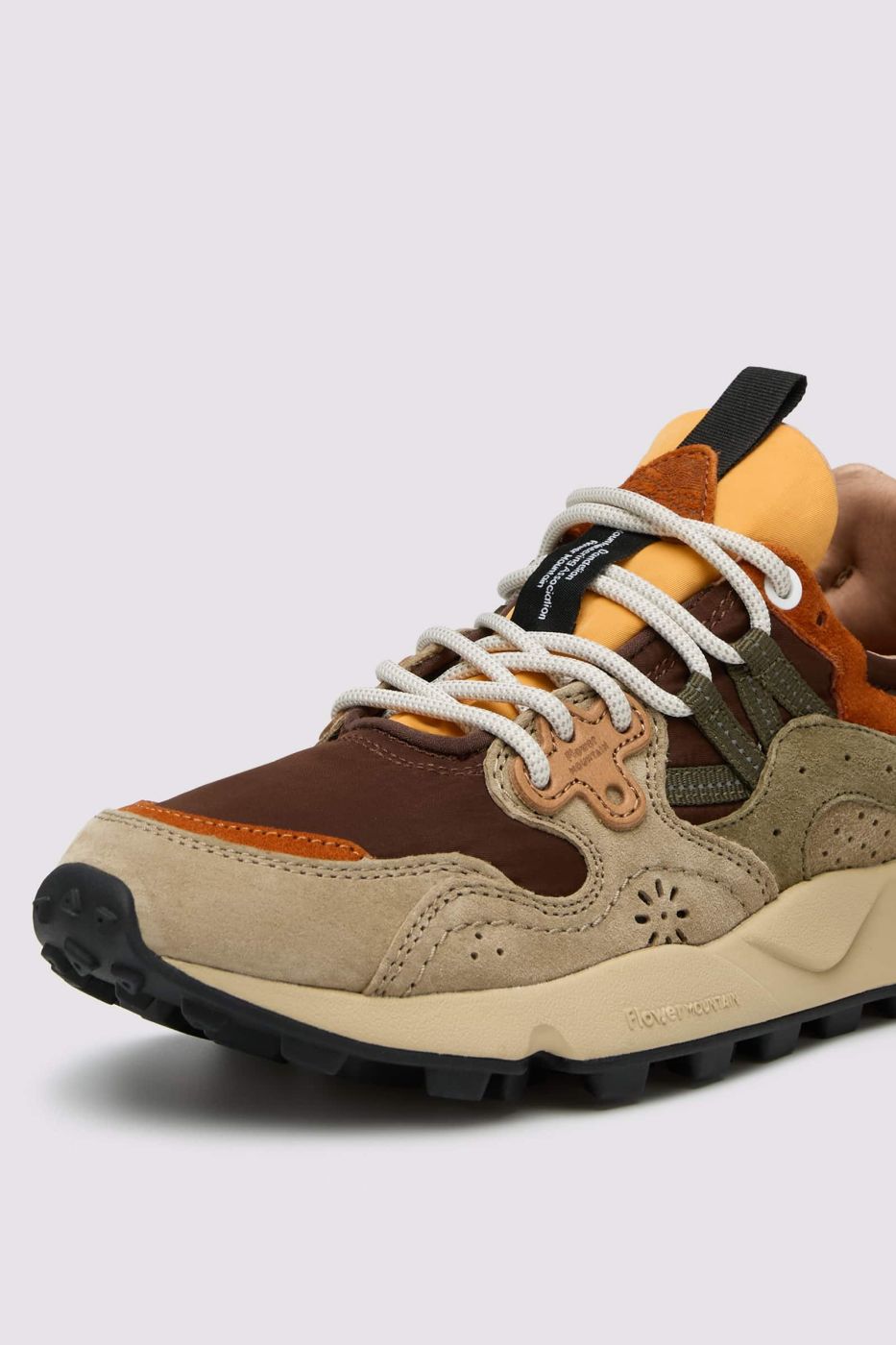 FLOWER MOUNTAIN Sneakers Uomo YAMANO 3 UNI SUEDE/NYLON  Col. TAUPE BROWN