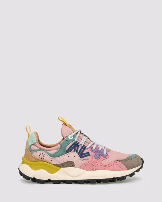 FLOWER MOUNTAIN Sneakers Donna YAMANO 3 WOMAN Suede Nylon Grey Cipria Light Pink
