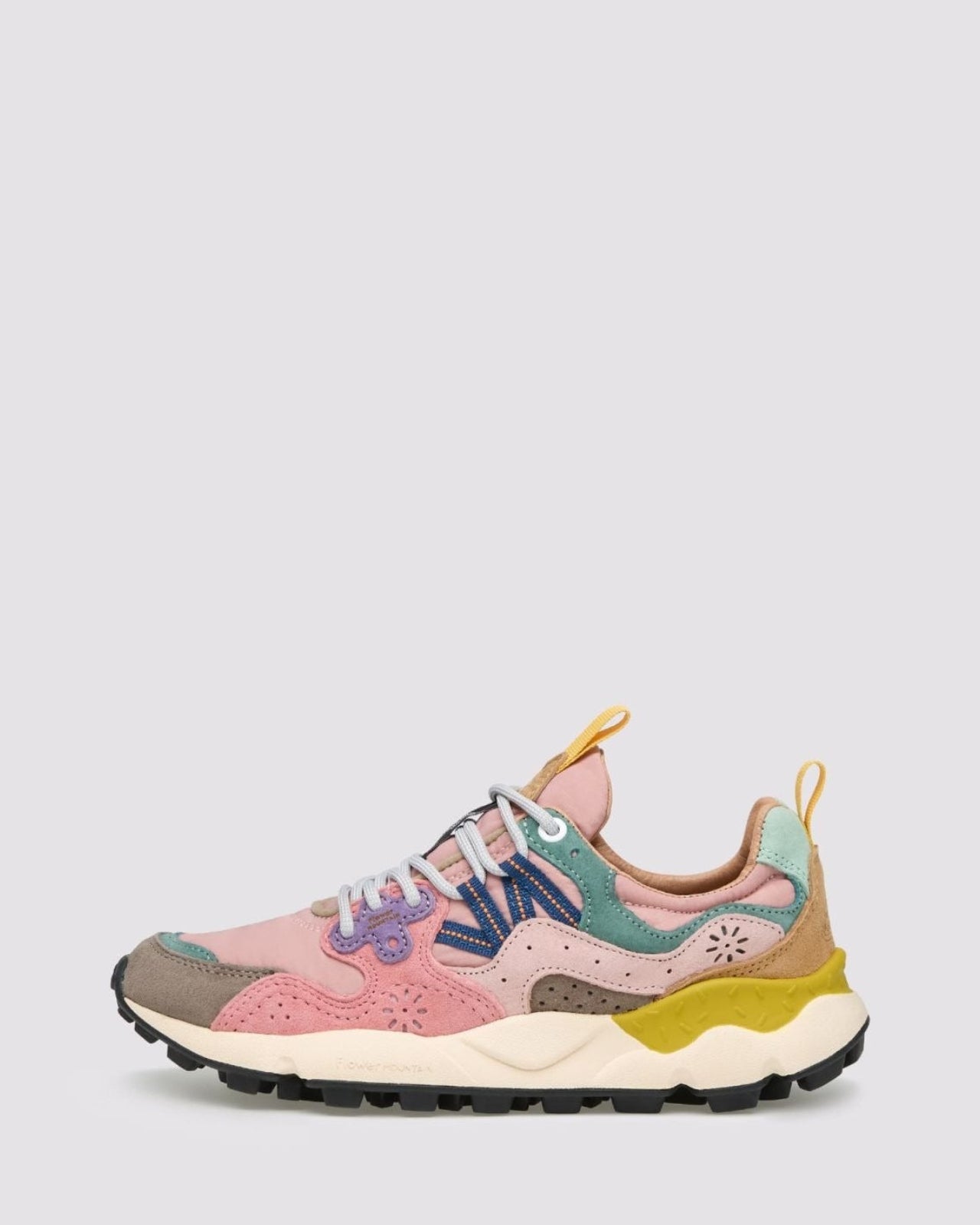 FLOWER MOUNTAIN Sneakers Donna YAMANO 3 WOMAN Suede Nylon Grey Cipria Light Pink