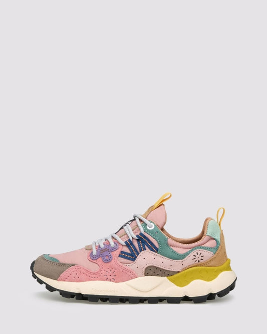 FLOWER MOUNTAIN Sneakers Donna YAMANO 3 WOMAN Suede Nylon Grey Cipria Light Pink