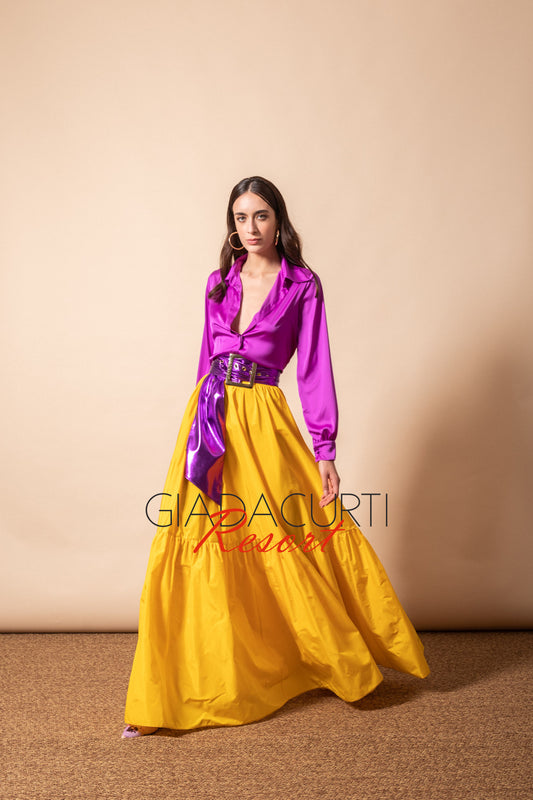 GIADA CURTI Gonna Taffeta GCR24GR299T26 Giallo