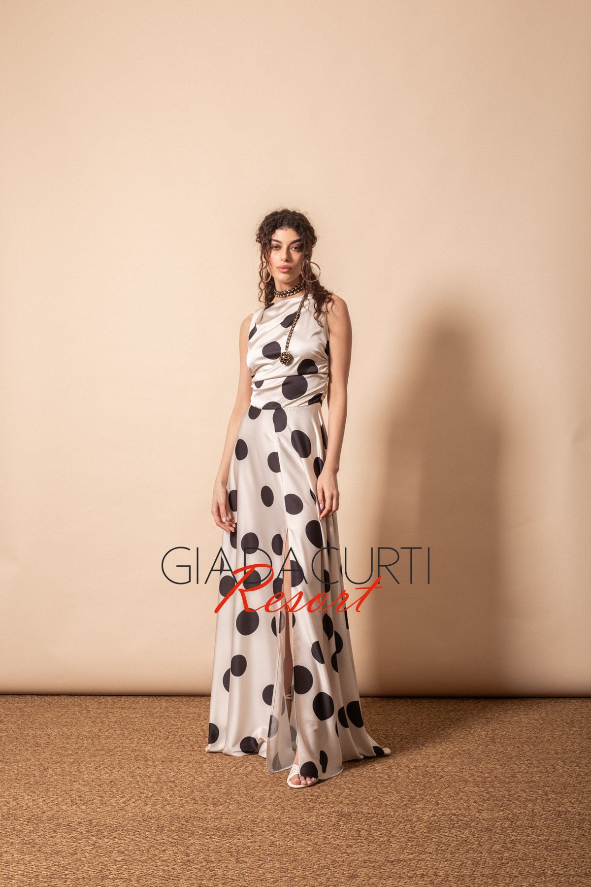 GIADA CURTI Abito Satin Monica CR24A444S06 Fantasia Pois