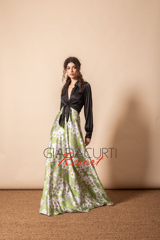 GIADA CURTI Gonna Chiffon GCR24GC249C11 Fantasia Verde