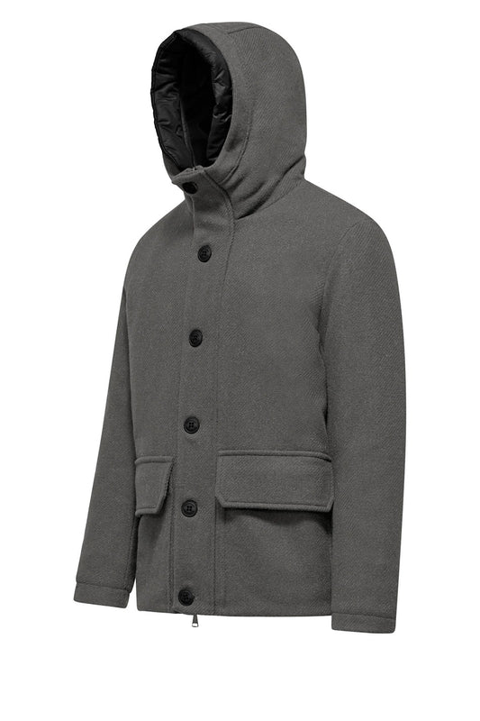 BOMBOOGIE Parka corto Uomo GM6828TWM5 Heather Grey 53