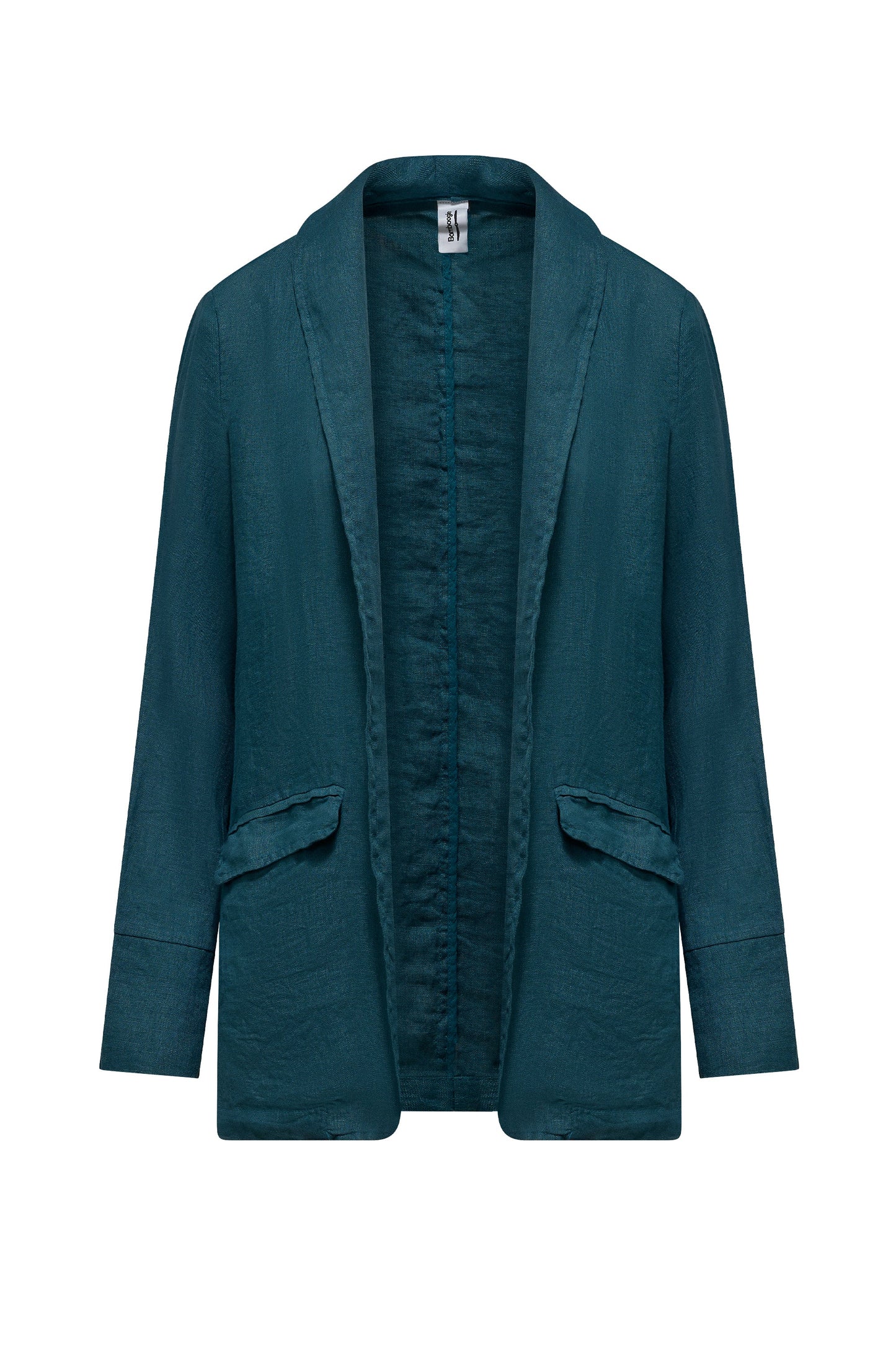BOMBOOGIE Giacca Donna in Lino GW9449LNI6 Teal Blue 259