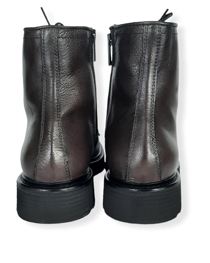 HUNDRED Scarpe Uomo M857-39 Anfibio Bufalo Grigio.