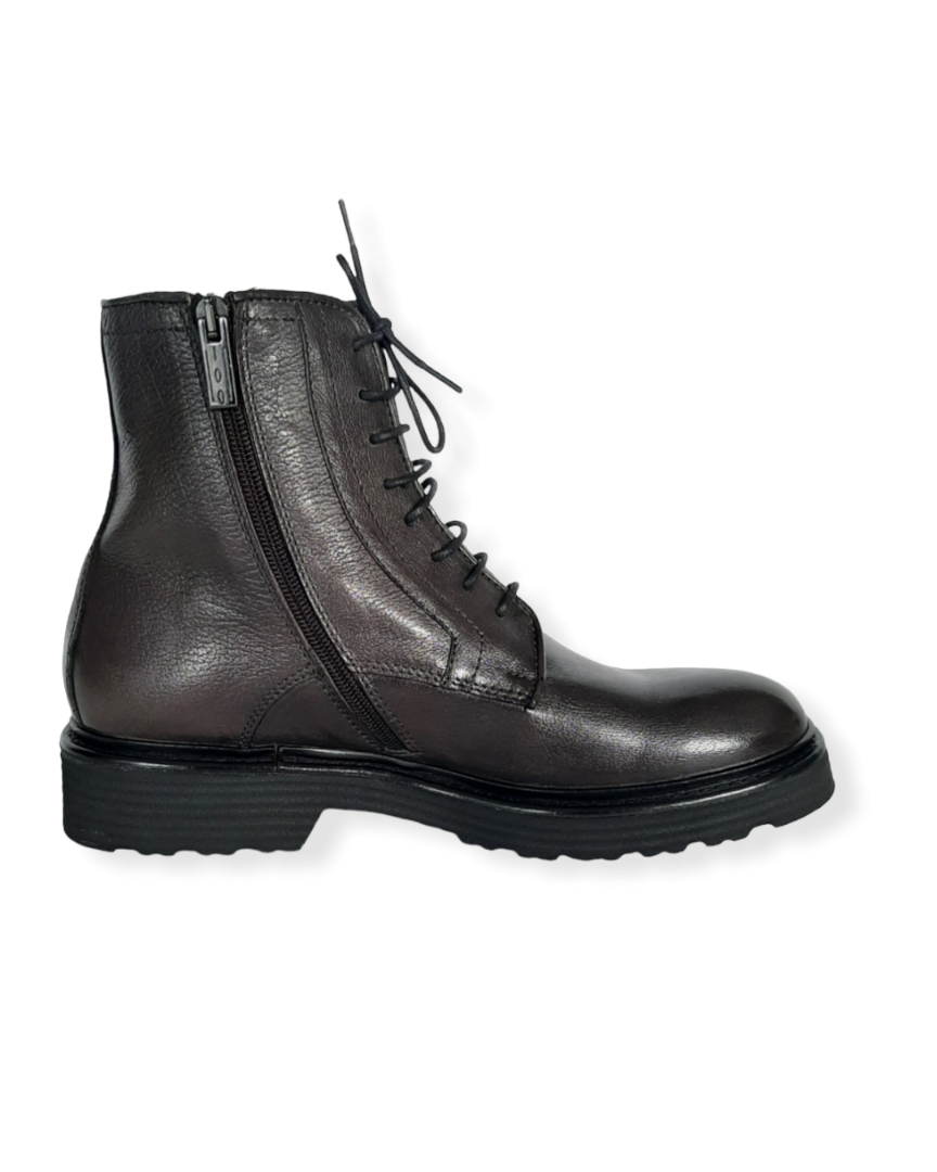 HUNDRED Scarpe Uomo M857-39 Anfibio Bufalo Grigio.