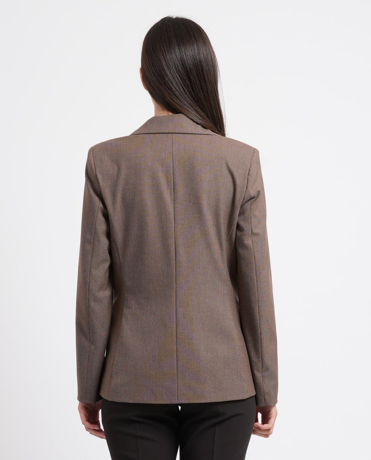 I BLUES Blazer Donna aderente IBLLATINO Microquadretto Marrone