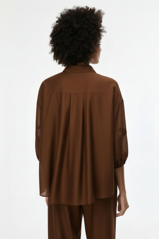 I BLUES Camicia IBLFASTOSO Tabacco