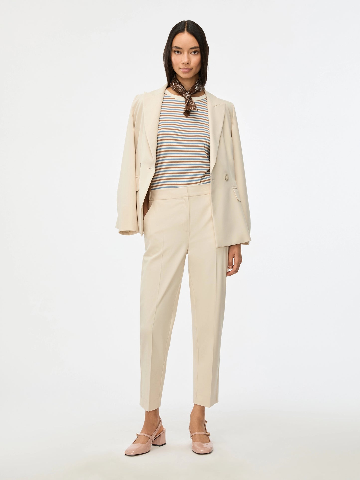 I BLUES IBLFILOVIA Cream Trousers