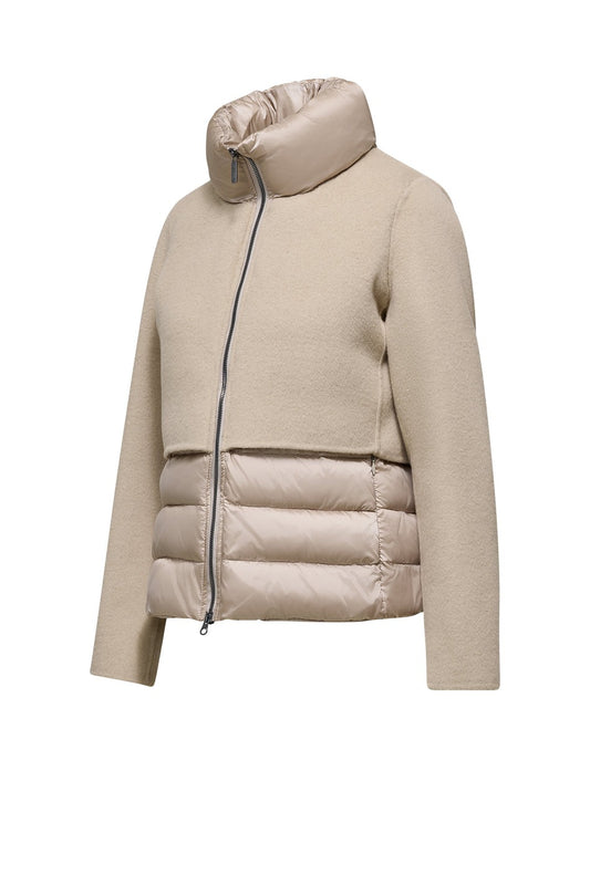 BOMBOOGIE Giubbino Donna bi-materica con collo imbottito JW9266TWLD5 Sandshell 180