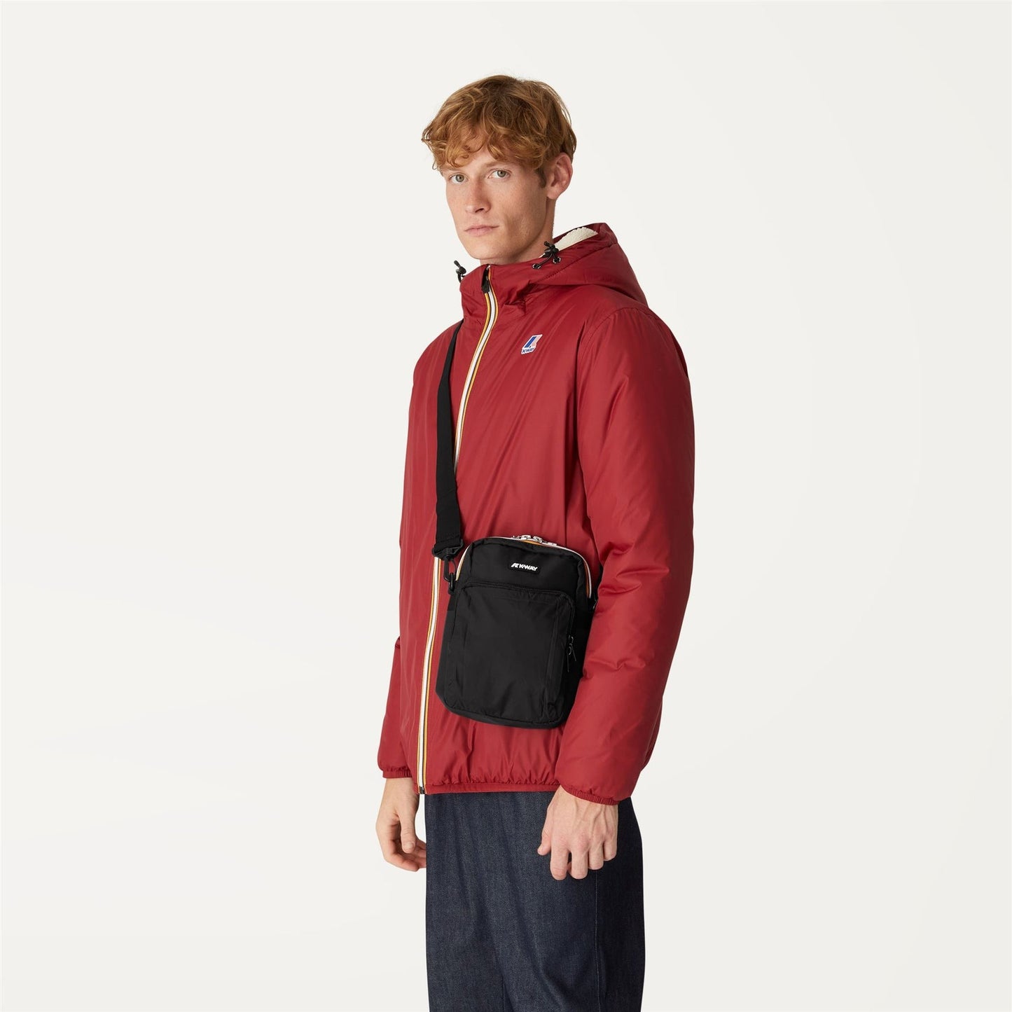 K-WAY Borsa a spalla Uomo ERLOY K7116VW Black Pure USY