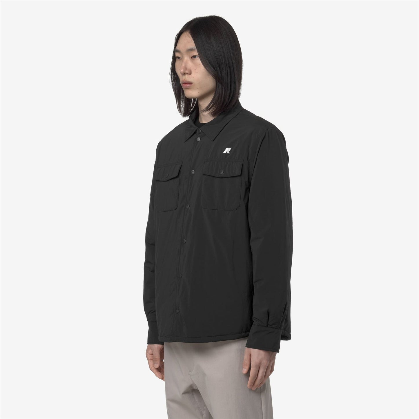 K-WAY Men's Jacket UMBERT PLAIN WARM K2136JW Black Pure USY