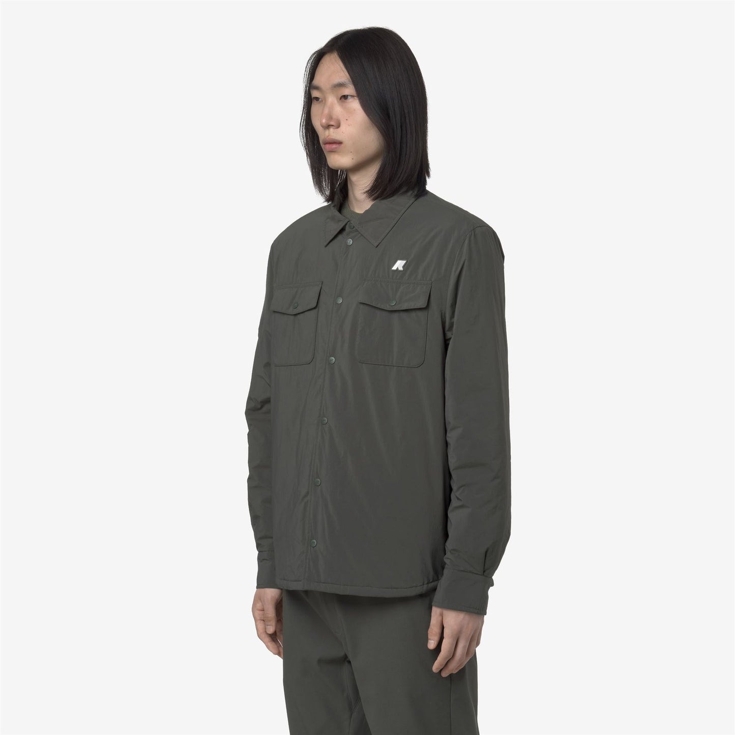 K-WAY Giacca Uomo UMBERT PLAIN WARM K2136JW Green Blackish WMR