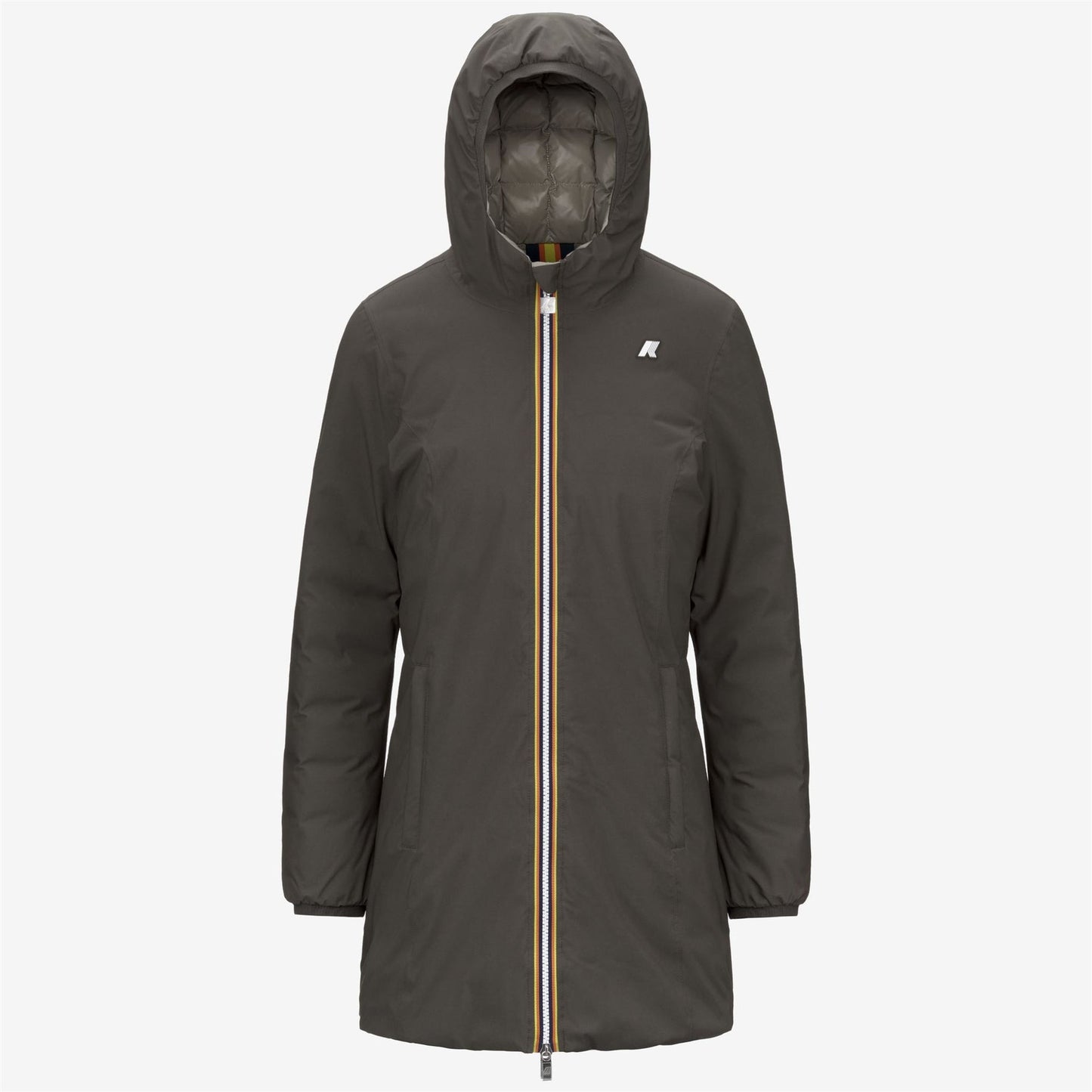 K-WAY Women's Jacket DENISE ST THERMO DOUBLE K8134CW Black Olive Green Oak B42