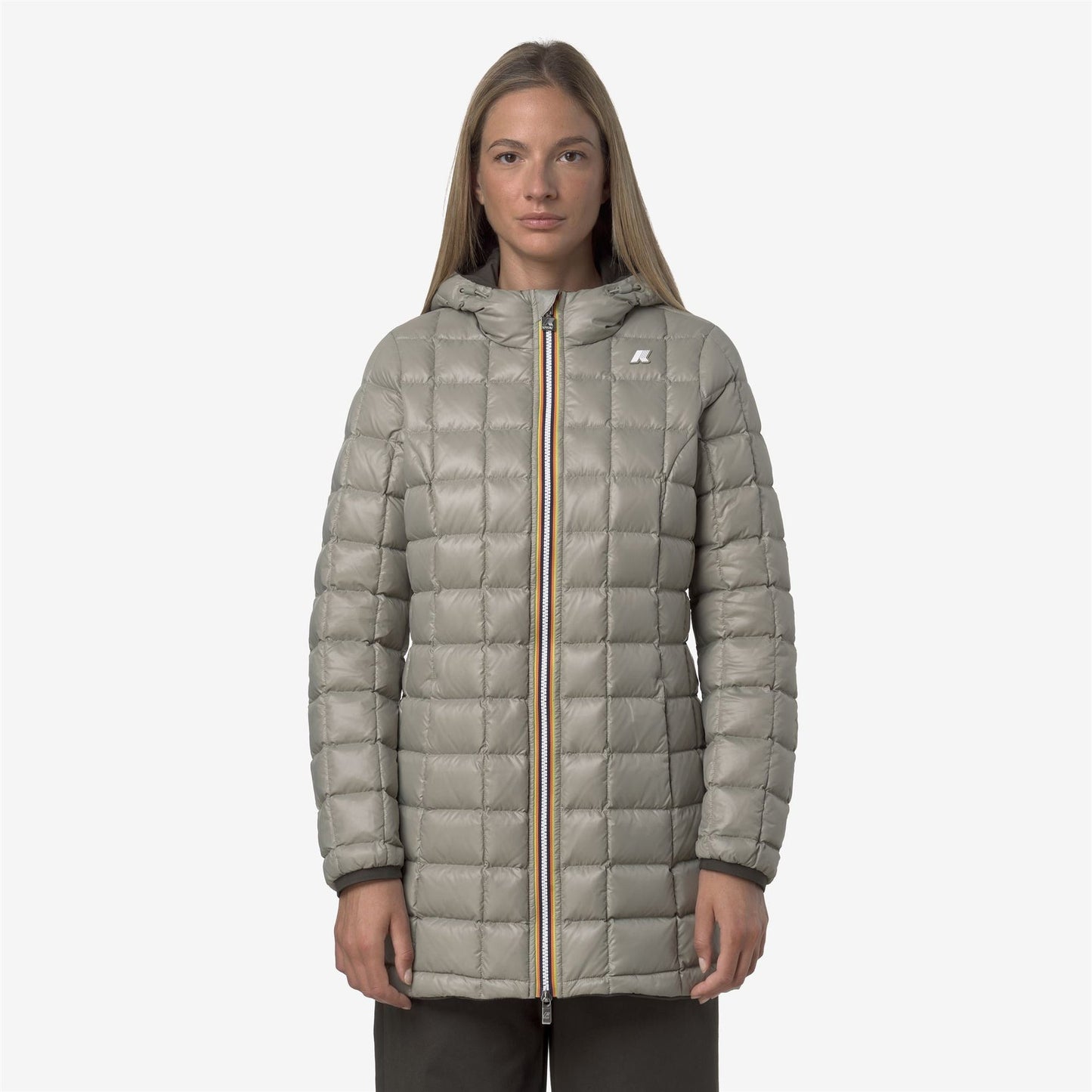 K-WAY Women's Jacket DENISE ST THERMO DOUBLE K8134CW Black Olive Green Oak B42